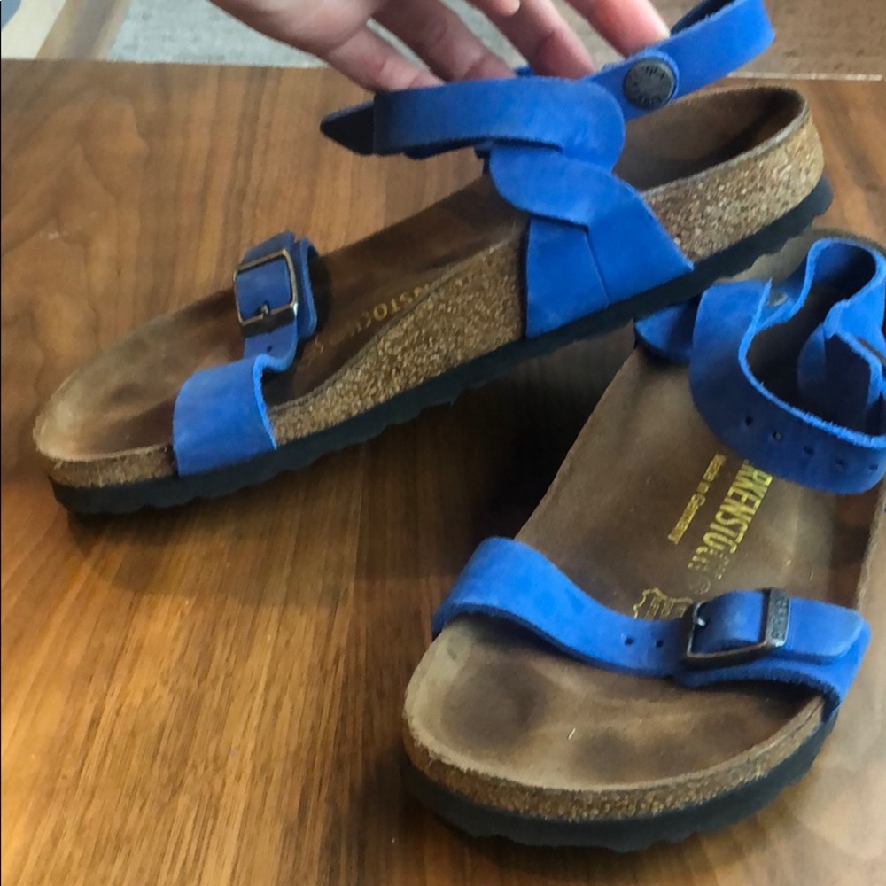 Birkenstock Blue Ankle Strap Sandals 36